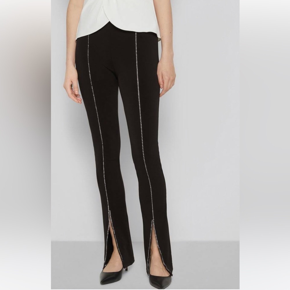 Cinq a Sept Nico Embellished Black Pants Size XS